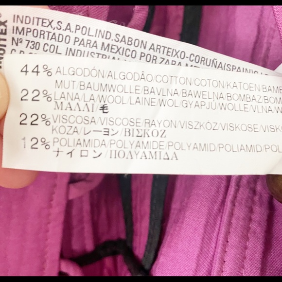 Zara Woman Military Style Fuscia button jacket - Picture 8 of 9